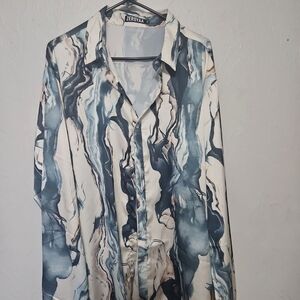 Men's Blue Marble Shirt
